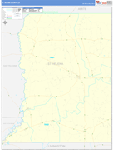 St. Helena County Wall Map Basic Style